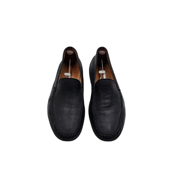 Valleverde Aria Condizionata Italian Pebbled Leather Black Slip-on Moccasin main image 7